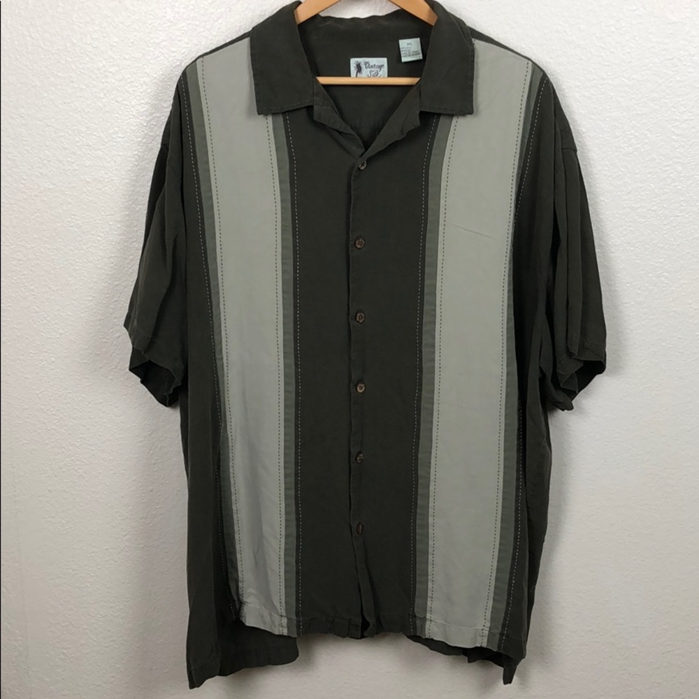 Vintage Silk 100% Silk Hawaiian Or Bowling Shirt